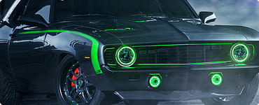 Exterior car lighting, car exterior lights, car colored lighting