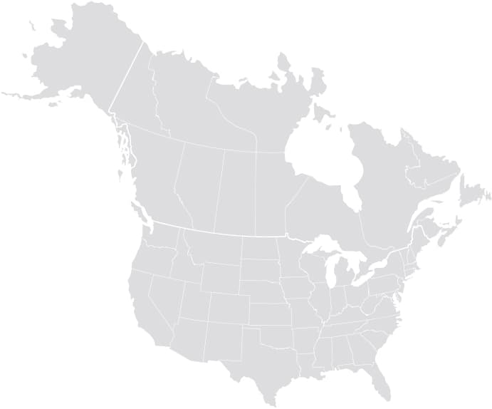 Grey-out map of US & Canada
