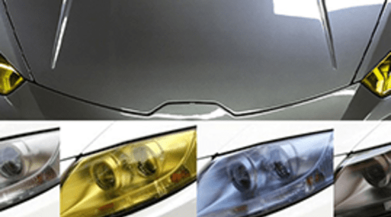 headlight protection film, colored headlights, headlight film, headlight protection kits